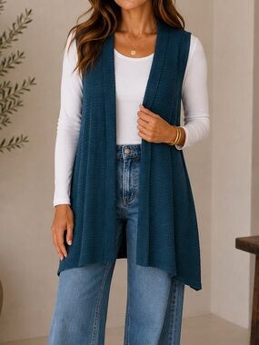 Nurture Teal Sedona Sweater Vest nwt‎